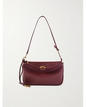 Balenciaga Rodeo Sling Pochette Leather Shoulder Bag - Purple