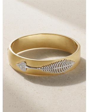 Mizuki Arrow 18-Karat And Diamond Bangle - Natural