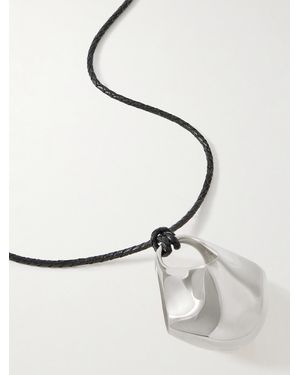 KHAITE Lotus Medium Kette Aus Geflochtenem Leder Mit Silberfarbenem Detail - Natur