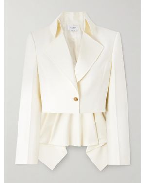 McQueen Peplum Wool-Twill Blazer - Natural