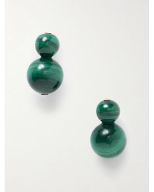 Jennifer Behr Cara-Tone Malachite Earrings - Green