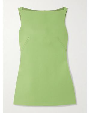 Emilia Wickstead Rifer Wool-Crepe Mini Dress - Green