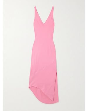 JW Anderson Asymmetric Satin Maxi Dress - Pink