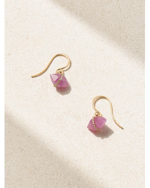 Melissa Joy Manning 14-Karat Recycled, Ruby And Herkimer Diamond Earrings - Natural
