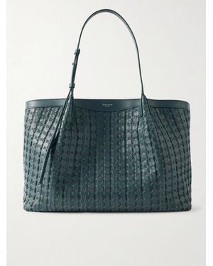 Serapian Secret Mosaico Leather Tote - Blue