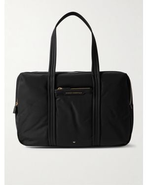 Anya Hindmarch Sac De Week-End En Econyl À Finitions En Cuir 24 Hour - Noir