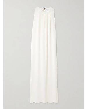 Sa Su Phi Atena Draped Cady Maxi Dress - White