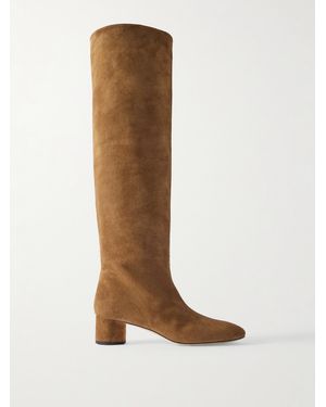 Aeyde Willa Suede Over-The-Knee Boots - Brown