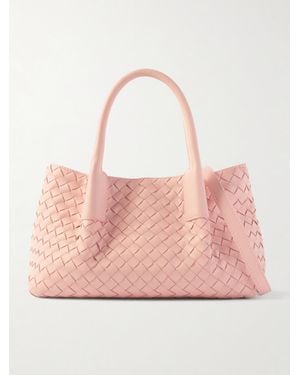Bottega Veneta Pinacoteca Small Intrecciato Leather Tote - Pink