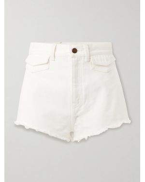 Chloé Cut-Off Denim Shorts - White