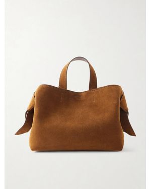 Acne Studios Musubi Knotted Suede Tote - Brown