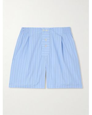 SEBLINE Gestreifte Baumwollshorts - Blau