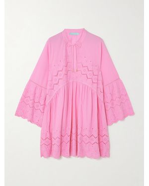 Melissa Odabash Sebenna Kaftan Aus Baumwolle Mit Lochstickerei - Pink