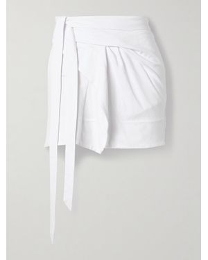 Isabel Marant Berenice Asymmetrischer Mini-Wickelrock Aus Baumwoll-Jersey - Weiß