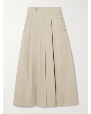Altuzarra Jupe Longue En Serge De Coton À Plis Mack - Neutre
