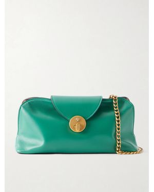 Versace Vivienne Medusa-Detailed Leather Clutch - Green