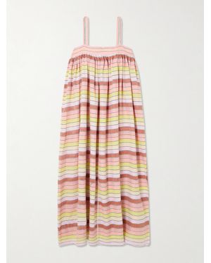 lemlem Eda Striped Cotton-Blend Maxi Dress - Pink