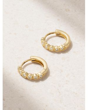 STONE AND STRAND 10-Karat Diamond Hoop Earrings - Natural