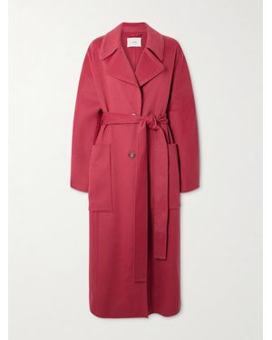 JOSEPH Spencer Belted Wool And Cashmere-Blend Trench Coat - Red