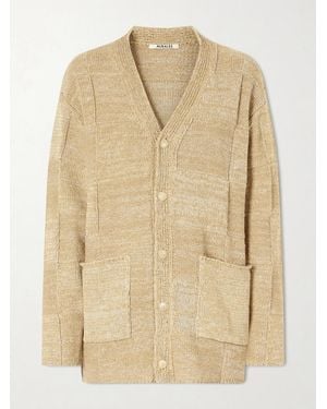 AURALEE Cotton And Linen-Blend Cardigan - Natural