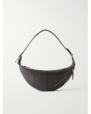 Lemaire Quiver Clip Mini Panelled Full-Grain Leather Shoulder Bag - White