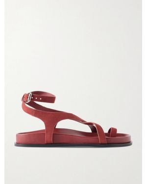 A.Emery Jalen Slim Leather Sandals - Red