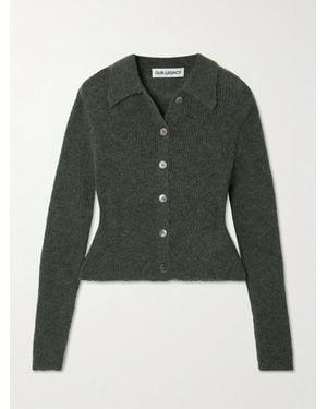 Our Legacy Mazzy Brushed Alpaca-Blend Cardigan - Green
