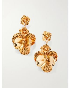 Jennifer Behr Samara-Plated Earrings - Metallic