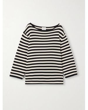 Posse Darcy Striped Pima Cotton Top - Black