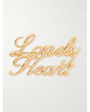 Jil Sander Lonely Heart Goldfarbene Brosche - Mettallic