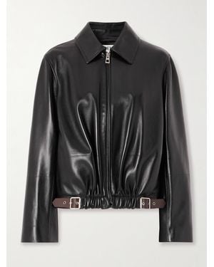 Loewe Jacke Aus Leder Mit Schnallen - Schwarz