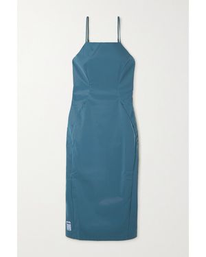 McQ Vinyl Midi Dress - Blau