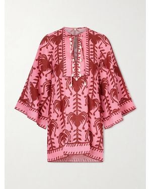 Johanna Ortiz Wild Savannah Tunic Dress - Red