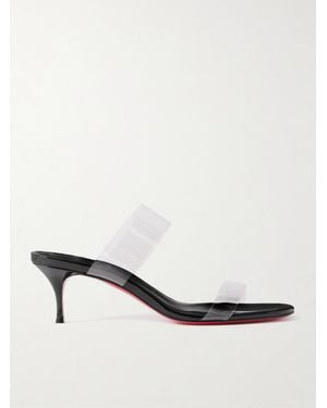 Christian Louboutin Just Nothing 55 Mules Aus Pvc - Weiß