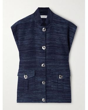 Violante Nessi Milly Silk-Tweed Vest - Blue