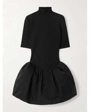 Magda Butrym Cotton And Silk-Blend Jersey And Taffeta Mini Dress - Black