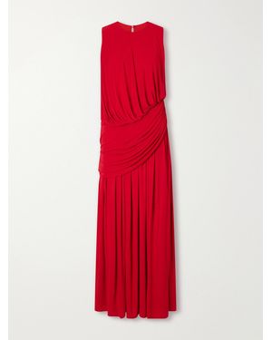 Abadia Mila Draped Gathered Stretch-Jersey Gown