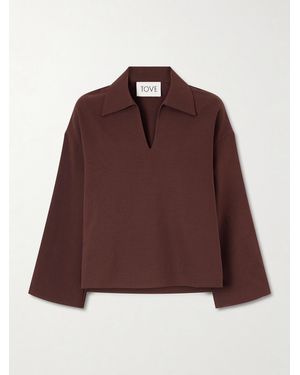 TOVE Poplin Blouse - Brown