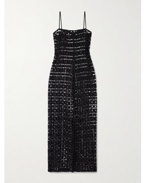 SARA CRISTINA Playa Crocheted Cotton Maxi Dress - Black