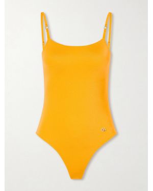 Dolce & Gabbana Logo-Embellished Jersey One-Piece - Yellow