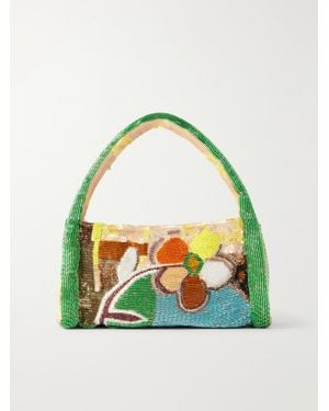 ALÉMAIS Limelight Beaded Mini Shoulder Bag - Green
