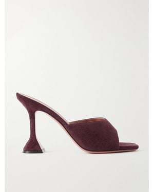 AMINA MUADDI Lupita 95 Suede Sandals - Brown