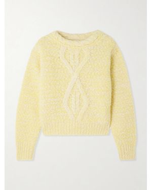 Isabel Marant Dorota Cable-Knit Alpaca-Blend Jumper - Yellow