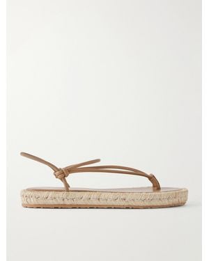 Gianvito Rossi Leather Espadrille Sandals - Natural