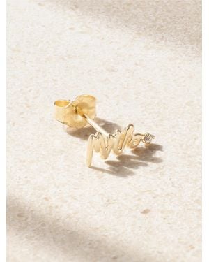 Alison Lou Boucle D'Oreille Unique En Or 14 Carats (585/1000) Et Diamant Mrs - Neutre