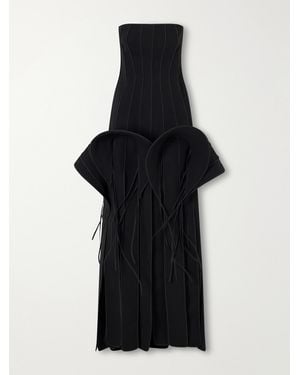 Maticevski Kingdom Strapless Ruffled Panelled Crepe Gown - Black