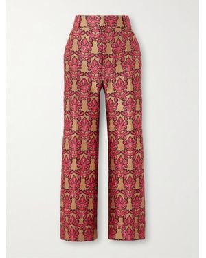 La DoubleJ Hendrix Hose Mit Weitem Bein Aus Jacquard - Rot