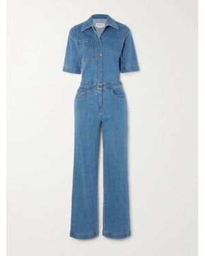 Rivet Utility Rowdy Stretch-Denim Jumpsuit - Blue