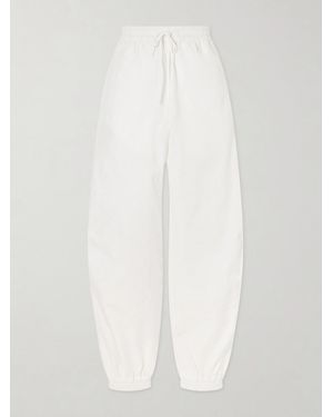 Rohe Crinkled Cotton-Blend Tapered Trousers - White
