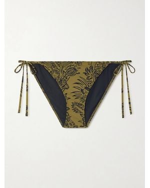 Ulla Johnson Maria Printed Bikini Briefs - Grün